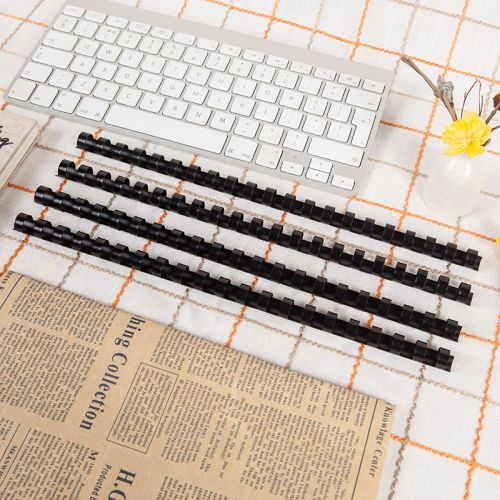 晨光21孔黑色财务装订机专用胶圈300*φ12mm 100支盒