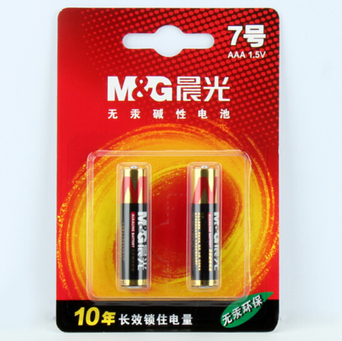 晨光（M&G）ARC92555 7号碱性电池（2粒吸卡）20卡