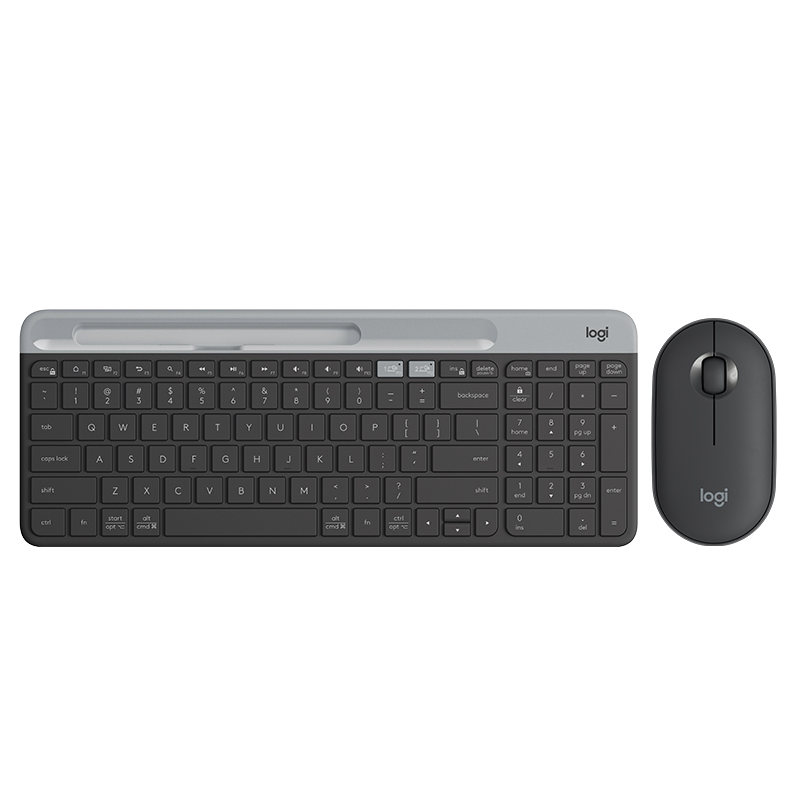 罗技 K580+Pebble 无线蓝牙键盘鼠标套装 星空灰（单