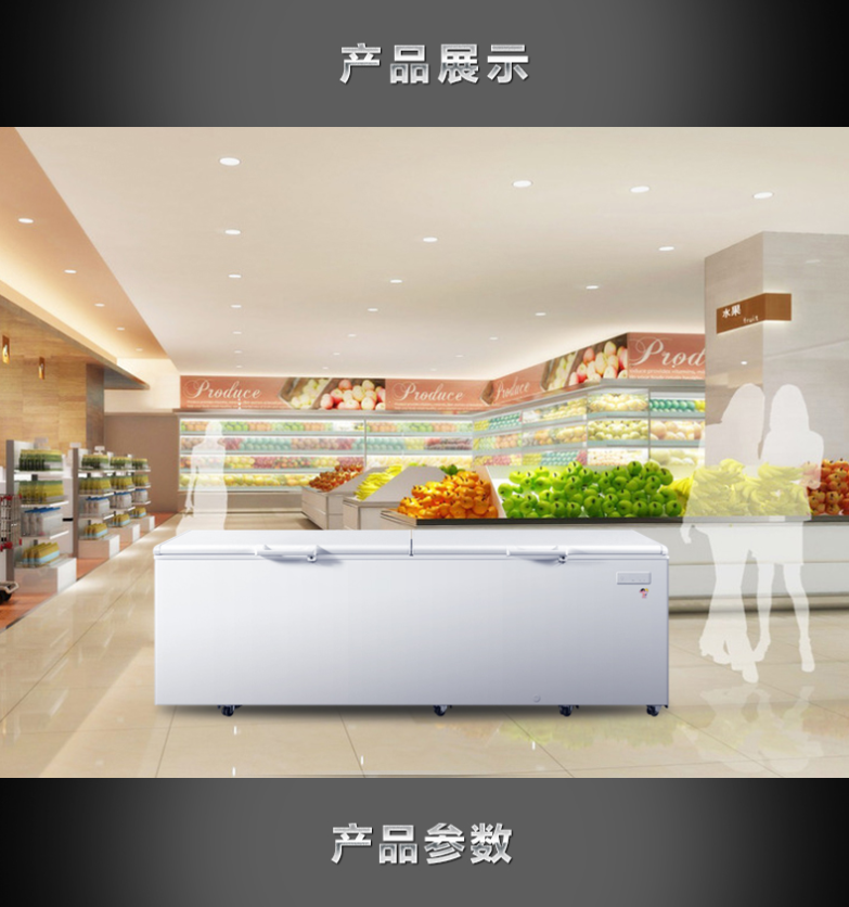海尔（Haier）冰冷柜商用卧式冷冻冷柜单温冷藏柜