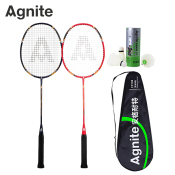 安格耐特（Agnite）羽毛球拍套装 双拍碳铝一体