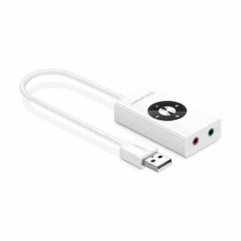 绿联（UGREEN）USB外置独立声卡免驱 适用PS4台式机