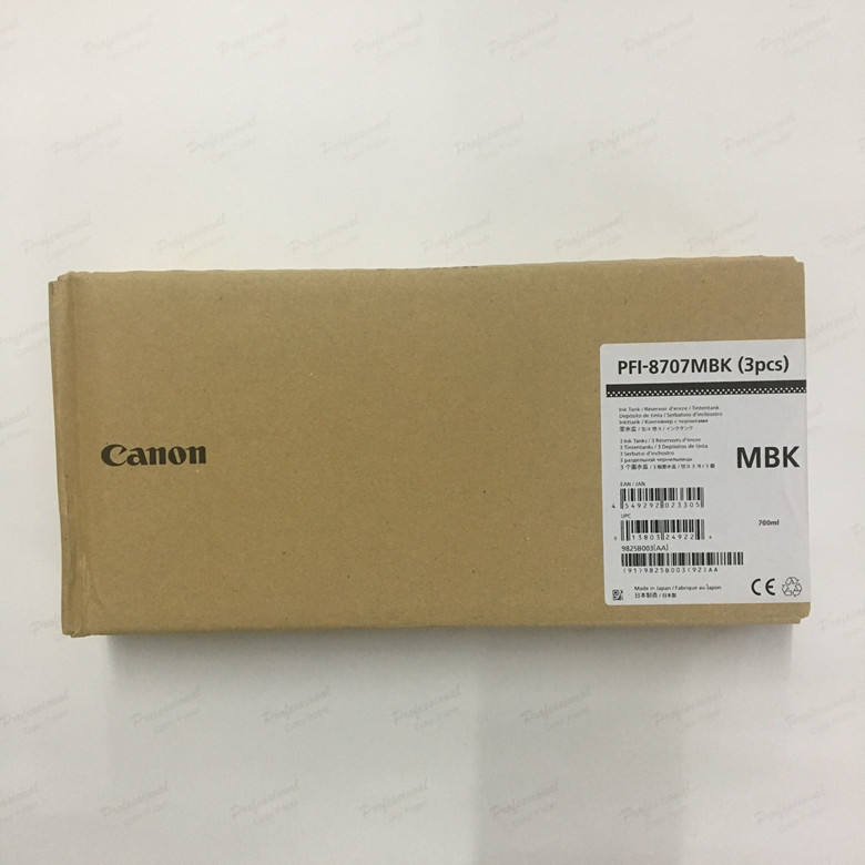 佳能/canon 佳能PFI-8707MBK墨盒 IPF831/841/851绘图仪墨